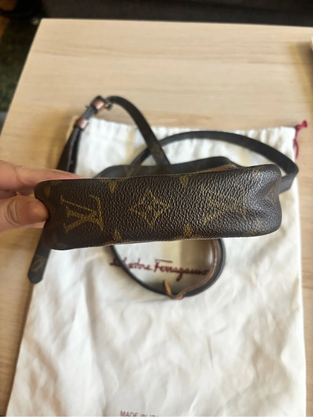 Louis Vuitton Monogram Canvas Messenger Crossbody in Brown and Tan